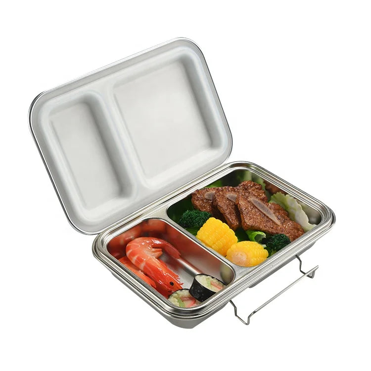 AOHEA 304 Stainless Steel Lunch Box Wholesale Kids Food Storage Container Boxes Bento Food Containers Metal Lunchbox