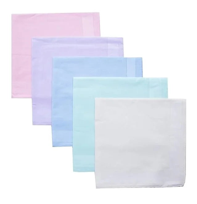 Bulk Wholesale Custom 40x40cm Solid Color Combed Soft Cotton Eco-Friendly Handkerchiefs Classic Plain Dyed Hankies for Men Gift