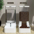 Automatic Large Feeder and Water Dispenser with Pet Food Bowl Gravity Food Feeder and Waterer Dispenser in Set for Pet Dog Cat