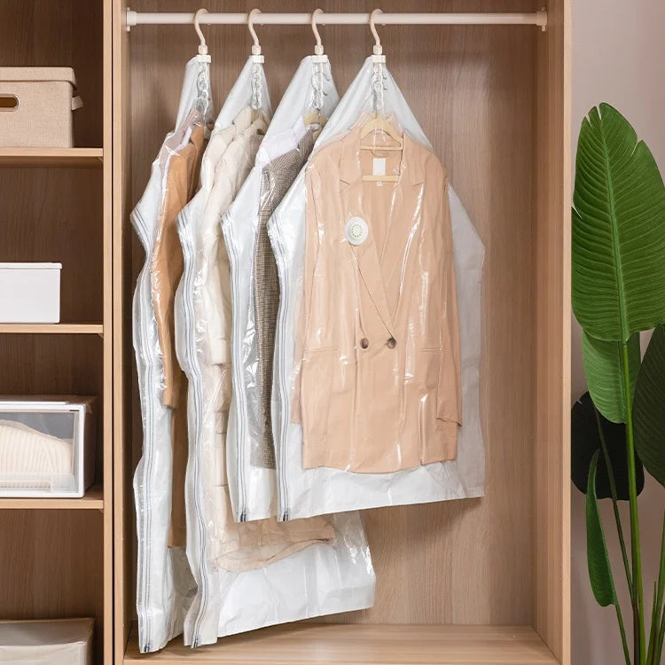 Garment Hanging Bag and Garment Compression Bag Custom Printed Vacuum Seal Household Storage Bags for Clothing