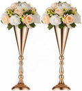 Tabletop Metal Wedding Flower Vase Stand Golden Table Decorative Centerpiece Artificial Flower Holder for Anniversary Stage