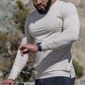 Men's Quick Dry Compression Long Sleeve Sports Baselayer T-Shirts Sports Running Tops