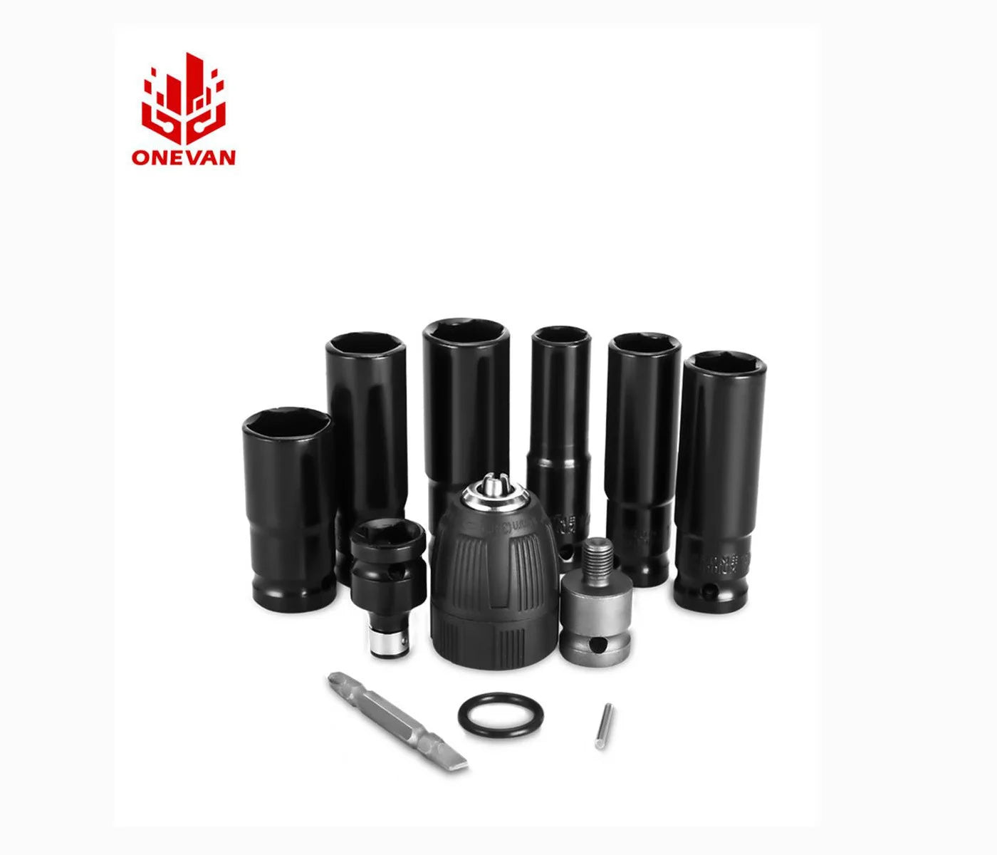 14Pcs 1/2 Inch Electric Wrench Hex Socket Head Set Kit Electric Wrench Adapter