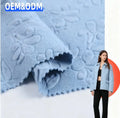 China Supplier Custom Jacquard Plain Dyed 100% Polyester Plain Dyed Knitted Embossed Micro Polar Fleece Fabric Supplier for Gar