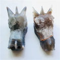 Wholesale Natural Hand Made Carving Agate Geode Dragon Head Skulls for Feng Shui