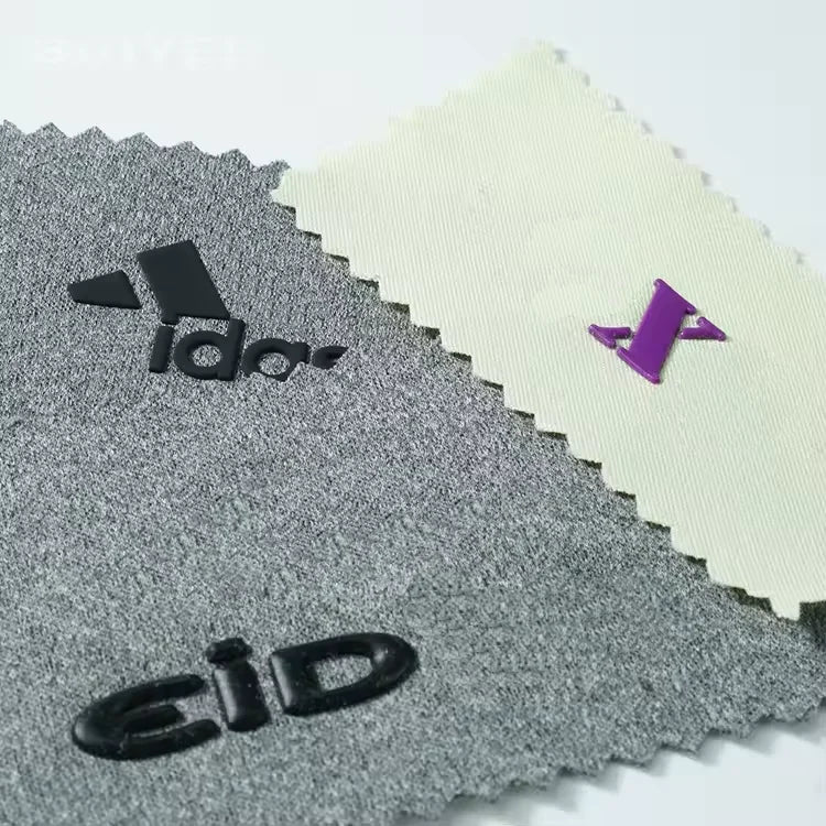 Factory Wholesale Magnetic 3D Logo Fashion Silicone Heat Press Iron-On Clothing Label Tag for T-shirt