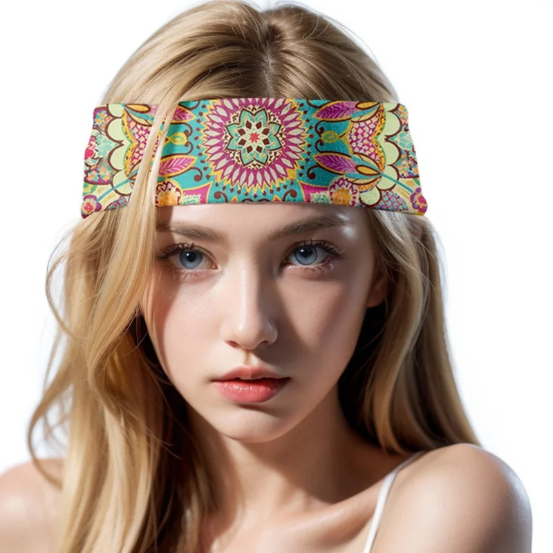 Custom Anime Sports Skiing Hair Band Seamless Recycled Ice Cooling Headband with Sweat Release Function