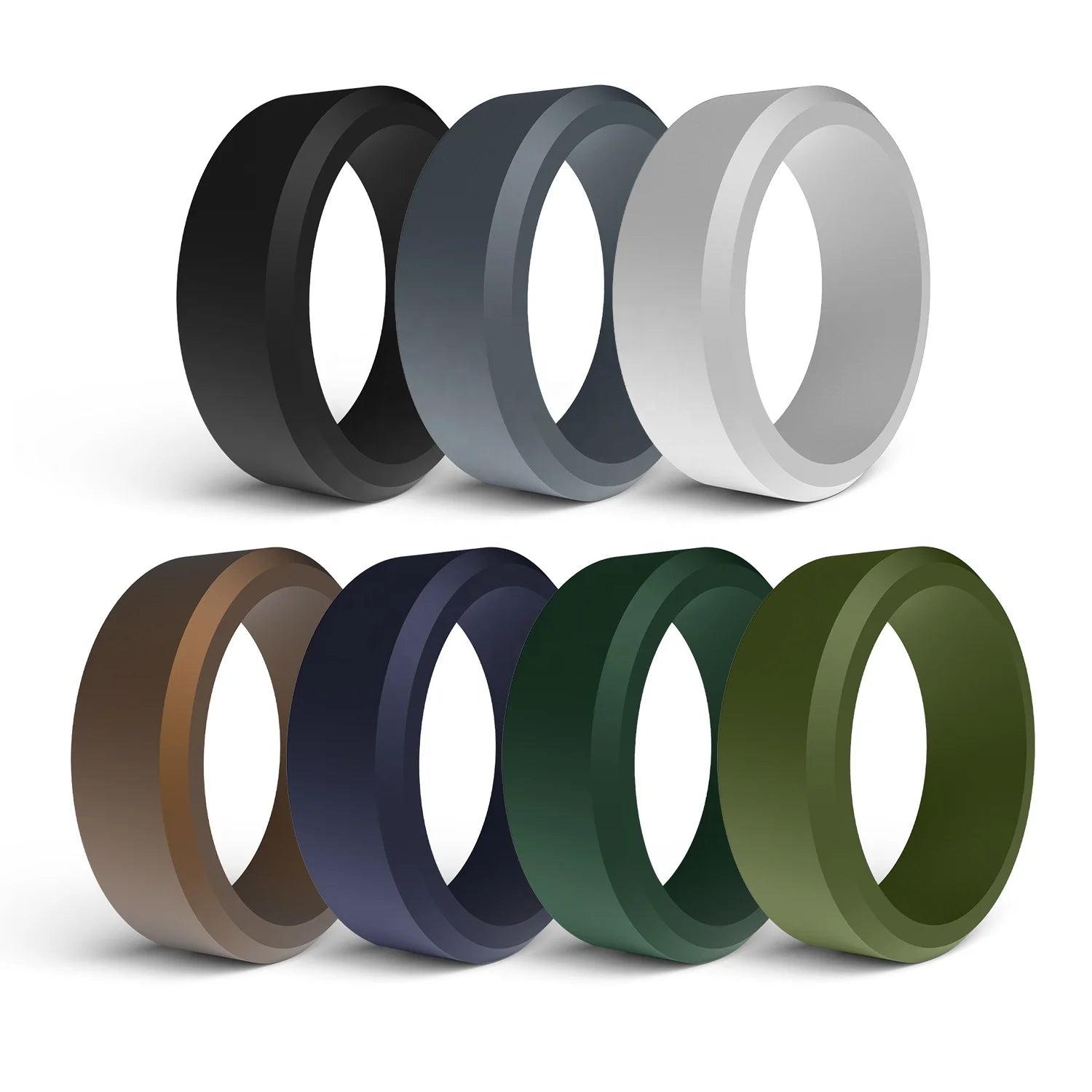 New Model Silicone Wedding Rings for Men Fashion Protect Fingers Accept Custom Logo Silicone Sports Gym Rings