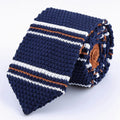 6cm Knitted Slim Tie Black White Red Striped Floral Leisure Neck Tie for Men Business