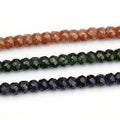 Natural Small Tiny Rondel Sandstone Faceted Gemstone Beads 2*3 mm Faceted Rondelle Goldstone Stone Beads for Jewelry Making