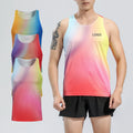 New Arrival Men's Seamless Laser Cut Quick Dry Racer Back Marathon Vest Breathable Gym Shirts Casual Sleeveless Tracking Tech