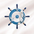 Wooden Ship Wheel Rudder Wall Decor Nautical Beach Ocean Decor Wooden Boat Ship Steering Wheel for Wall Hanging Decoration