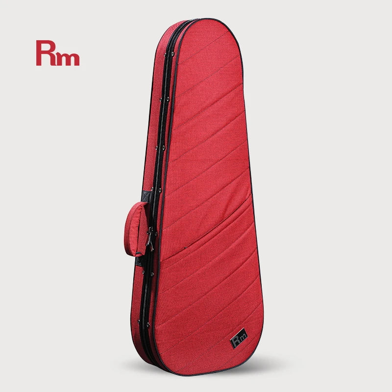 FC04-DSE Rm Red Oxford Cloth Foam Hard Shell Lightweight Dustproof Durable Shockproof Zipper Closure Electric Guitar Bass Case