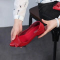 Low-heeled Single Shoes Feminine Temperament Spring Pointed Toe Shallow Mouth Versatile Leather Women's Shoes Heel Flat