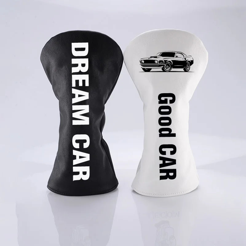 Premium Customized Printed Logo Durable Soft Pu Leather Golf Driver/Wood/Hybrid Head Cover