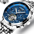 LIGE 9841 Watch Automatic Steel Stainless Men's Wristwatch Mechanical Watches Fashion Watches Men Wrist Jam Tangan