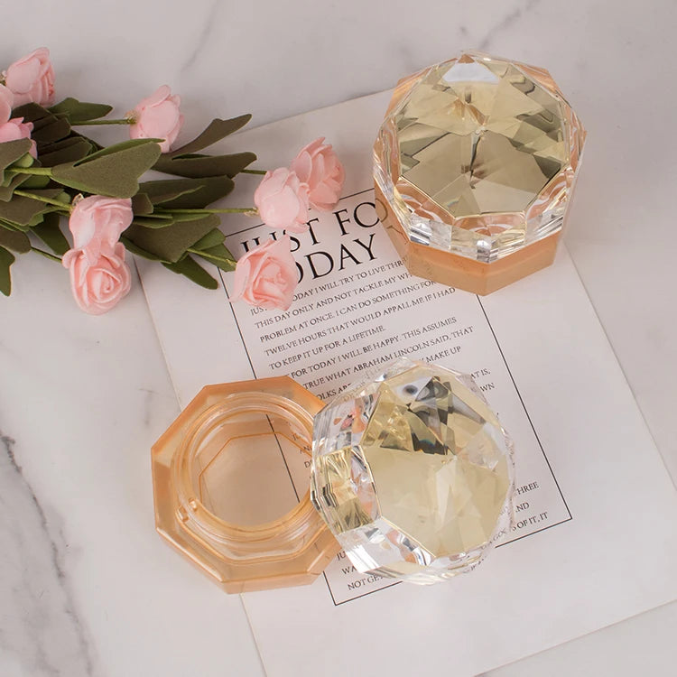 50g Flat Glass Cosmetic Skincare Set 15ml 40ml 120ml Capacities Refill Packaging Face Cream Empty Jars 15ml 40ml 120ml