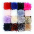 Wholesale Faux Fluffy Fox Fur Keyrings Soft Colorful Fur Pompom Keychains