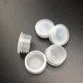 Screw Plastic Bottle Stopper 100ml Chemical Use Leakproof Non-Spill Transparent Latex Stopper