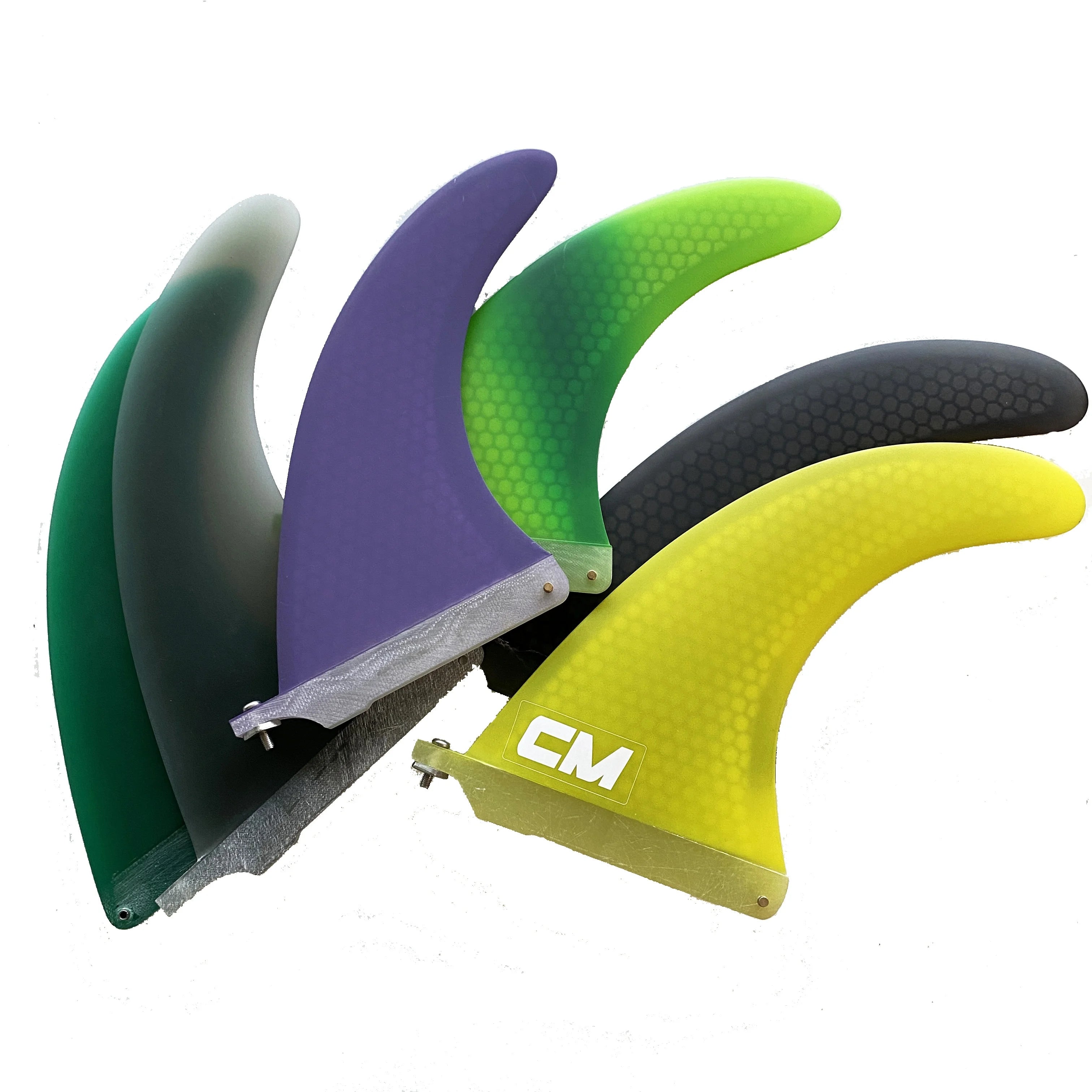 Fiberglass Surfboard Longboard SUP Fins 9 Inch OEM Customizable for Ocean Use