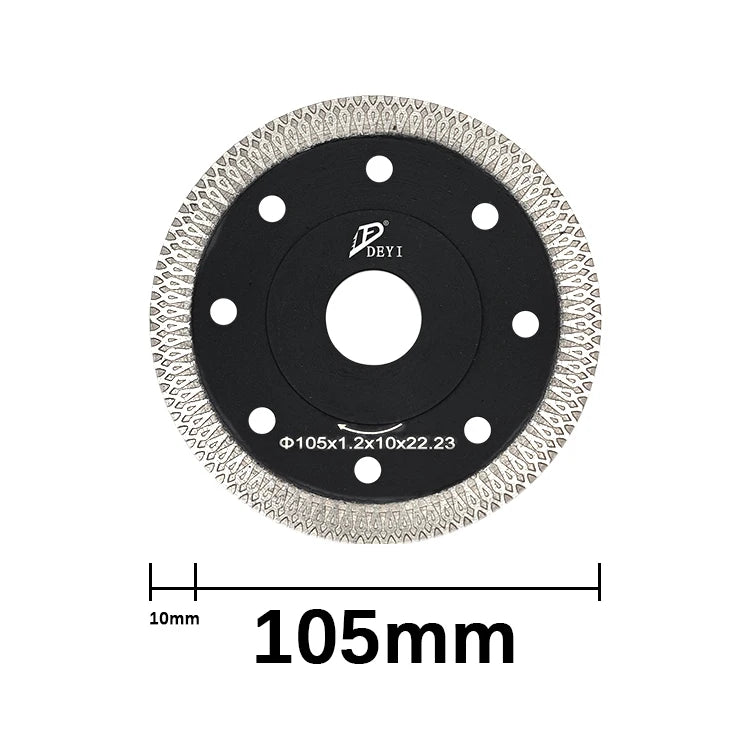 DEYI 105mm 4inch Hot Products Ultra Super-thin Type Diamond Hot Press X Mesh Turbo Blade for Tiles and Dekton Cutting