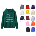 Custom Heavyweight 100% Cotton Oversize Pullover Hoodies Streetwear Style with Digital Printing Winter Solid Pattern Design