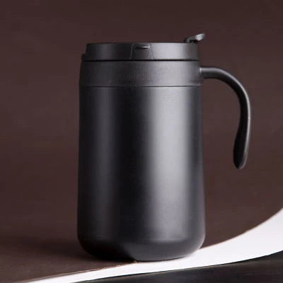 Six-layer Process  304 Stainless Steel  Food Grade PP Exquisite Fashion Thermos Cup With Handle