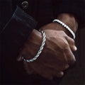 Wholesale Men Homme Simple Punk Chain Width 3/4MM Stainless Steel Short Rope Chain Bracelet for Hand Fashion Rapper Jewelry