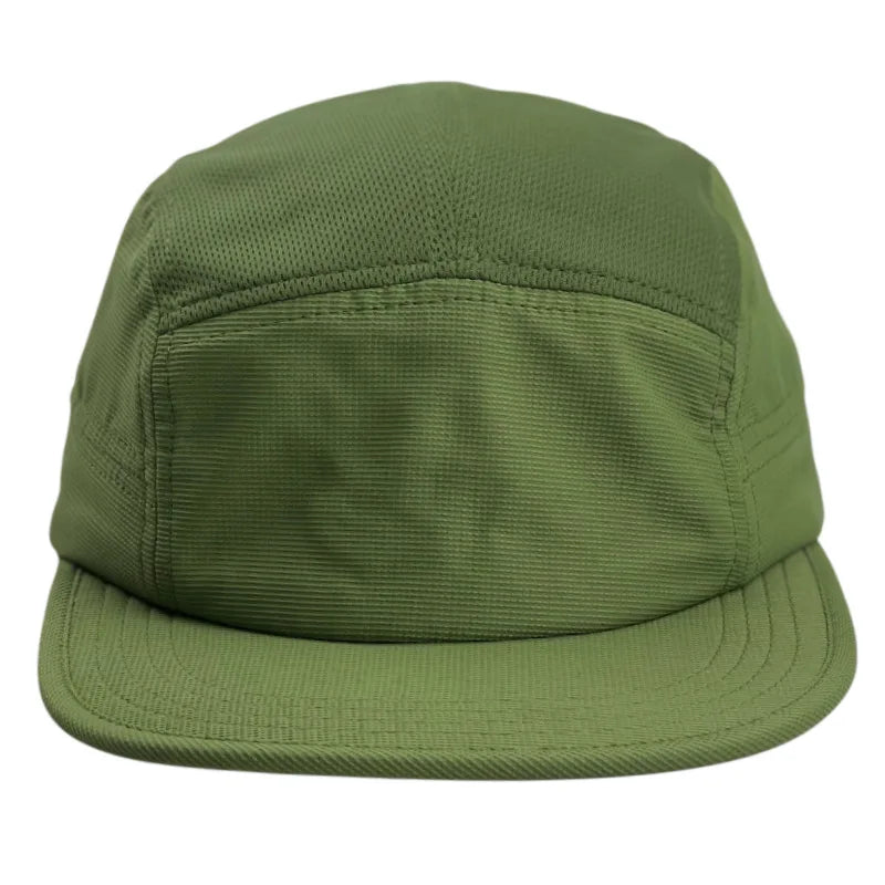 Sun Protection Breathable Sports Thin Quick Drying 8 Panel Blank Mesh Camp Snapback Baseball Cap Hat