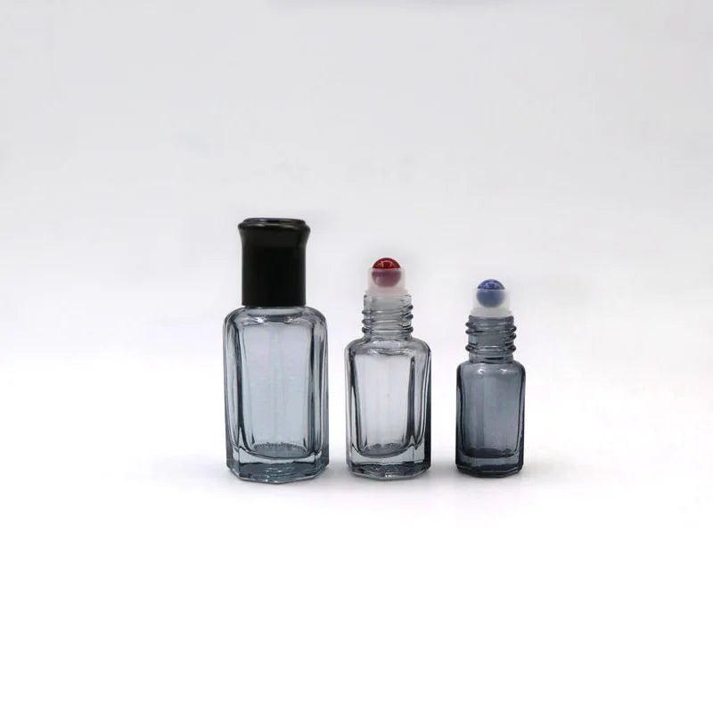 Wholesale Arabic Fancy Oud Bottle with Screw Cap 3ml 6ml 12ml Glass Tola Oil for Oud Oil Stone Roll on