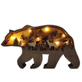 Brown Bear Design Wooden Ornaments Wood Decorations for Home