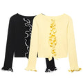 ZATRHMBM Summer 2025 New Fashion Lace Stitching Contrast Color Long-Sleeved Knitted Cardigan Retro Casual Elegant Ladies Sweater