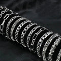 No Fade Non Tarnish 316L Titanium Steel Silver Figaro Chain Bracelets Mens Stainless Steel Cuban Chain Bracelet