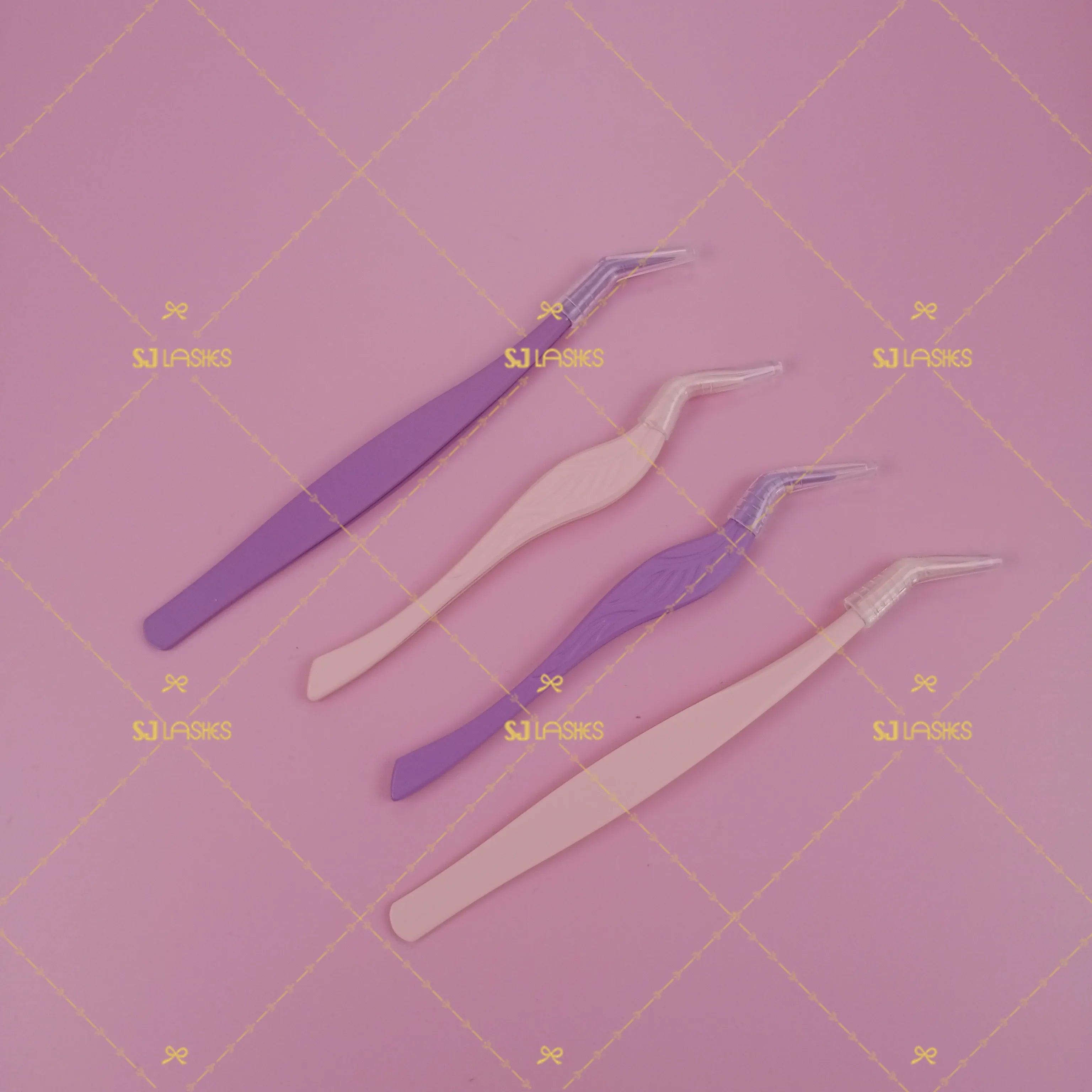 Non-Sticky Diy Lash Tweezers Lash Extensions Cluster Applicator for Press on Lashes