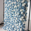 Party Decoration Artificial Blue Flower Wall Fabric Wedding Backdrop Panels Blue Flower Wall