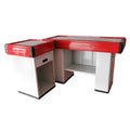 Foshan Runda 007A Supermarket Checkout Counter Convenience Store Main Sub Counter Table RZ Super Convenient Cash Desk