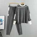 Plus Size Fashion Suit Women Spring and Fall 2024 New Casual Knitting Two-piece Set