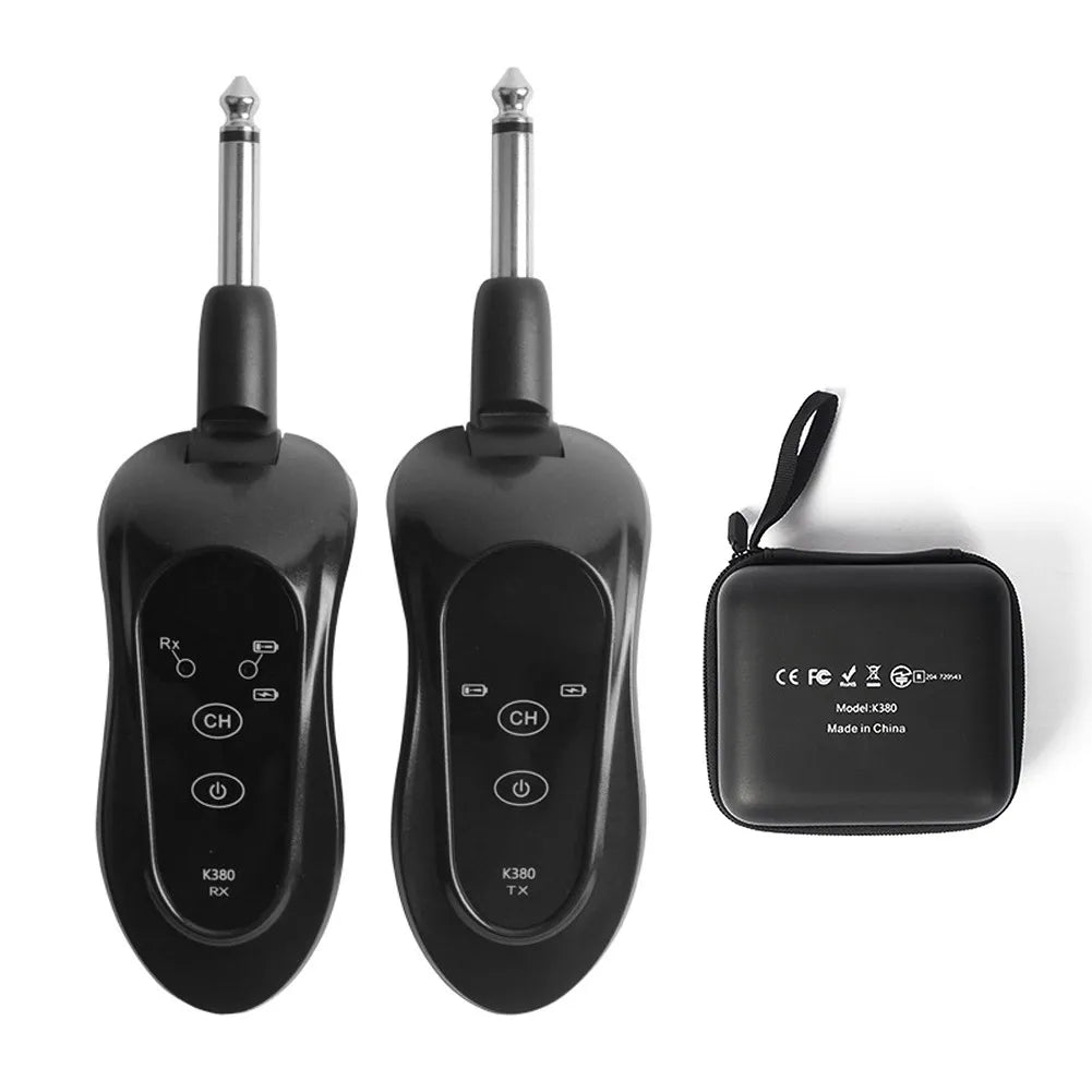 K380Y Wireless Guitar System Rechargeable Guitar Transmitter Receiver Set Electric Guitar Bass Pick up