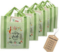 Custom Non-Woven Reusable Grocery Shopping Bag Handled Closure Printed Letters Cheaply Made Recycled Plastic Promotional Item