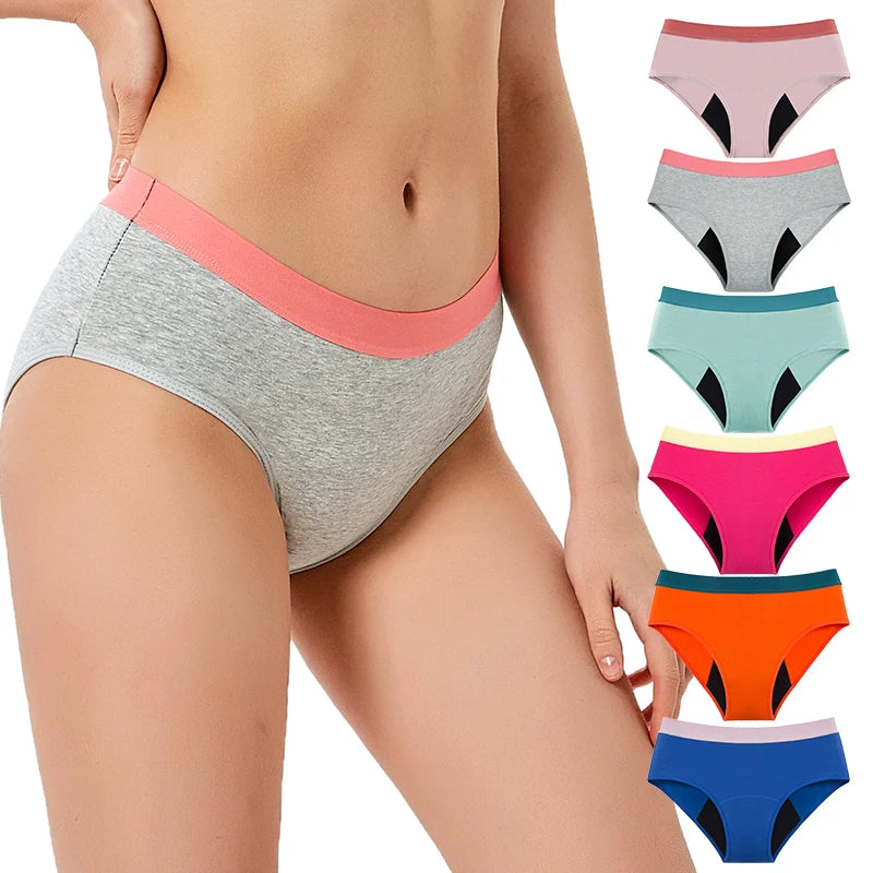 In Stock Teens Cotton 4Layer Leak Proof Absorbent Panties Teenage Girls Menstrual Period Underwear Briefs