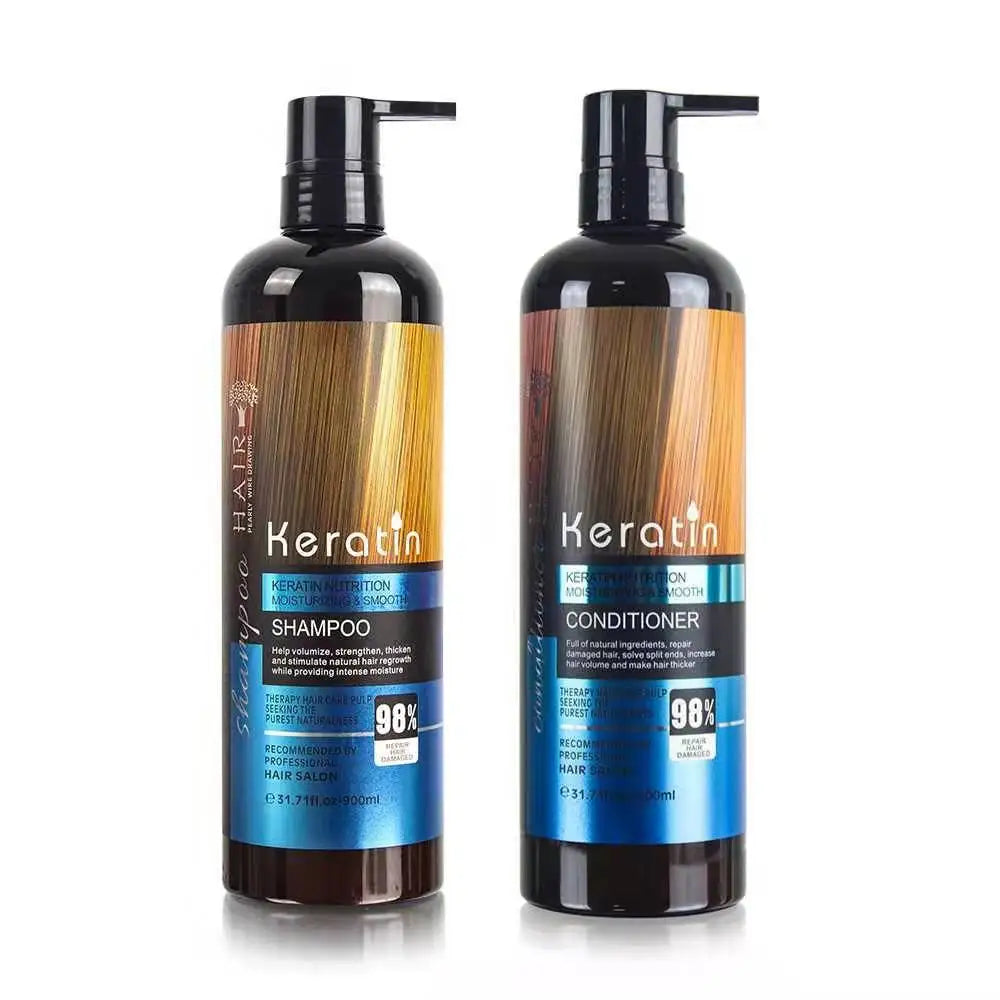 Wholesale Bottles Private Label Organic Keratin Hair Shampoo and Conditioner