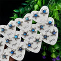 Newest Arrival Natural Gray Moonstone 925 Sterling Silver Starfish Simple Design Labradorite Stud Earrings Fashion Girl Jewelry