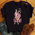 Custom Women Cartoon Mom Mother Boy Girl Print Mother Lady T-shirts Casual Top T Shirt Ladies Womens Graphic Female Tee T-Shirt