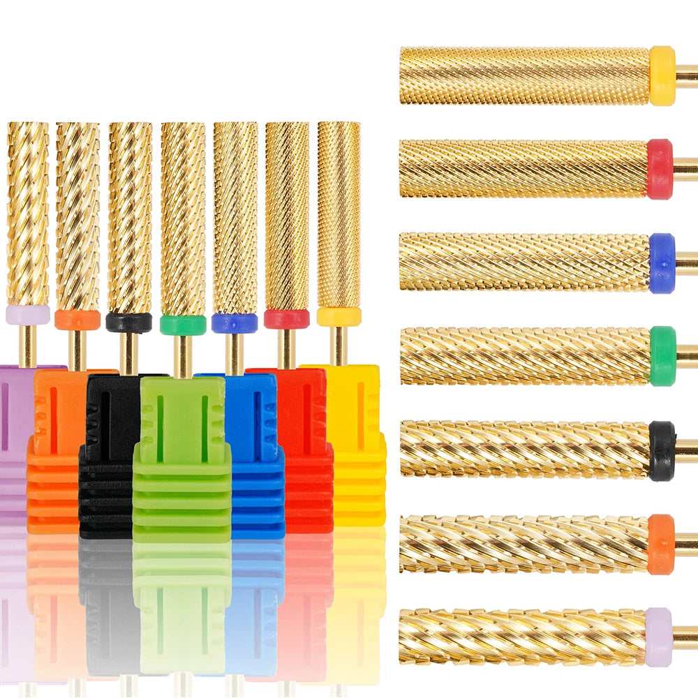 24mm Long Barrel Nail Drill Bit Carbide Nail Bur Electric Nail Drill Accessory Remove Cuticle Milling Cutter