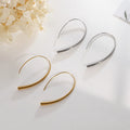 High Quality Creative Fashion Simple Lines Stainless Steel Earrings Electroplating 18kgold Rose Gold Women Earrings Wholesale
