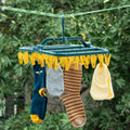 Durable Foldable Multifunctional Plastic Socks Underwear Clothes Hanger Rack Adjustable Clips Clothing Organizer for Tools