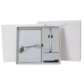 2026 High Quality Metal Leaf Binder A5 Leather Journal Notebook Customize with Name Card Holder and Pen Gift Sets for Men