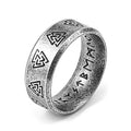 Stainless Steel Norse Pagan Jewelry Viking Runes Valknut Ring