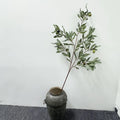 Wholesale Luxury M569 Real Touch Faux Olive Artificial Silk Flower Long Stem Green Home Decor for Christmas