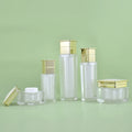 Kinpack Custom Acrylic Bottle Luxury Square Cosmetic Set Packaging Container With 30ml 50ml 100ml 120ml for Skincare Products